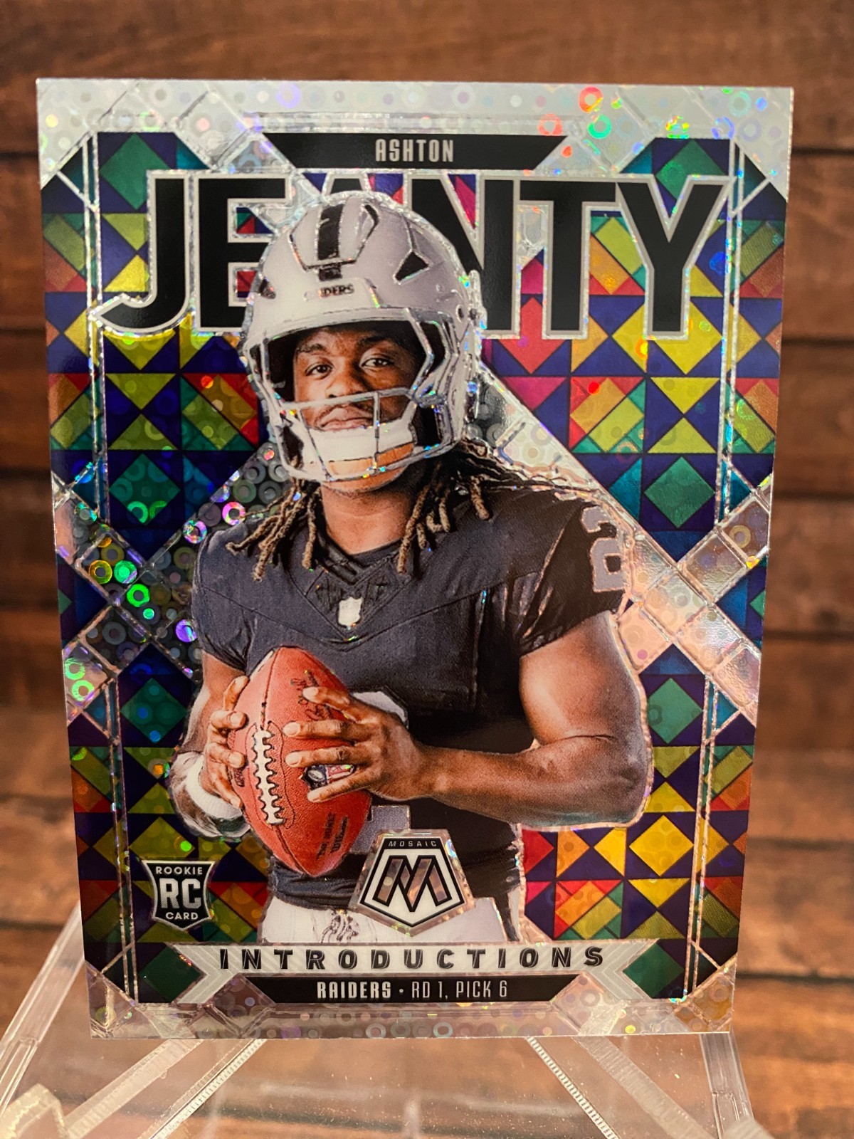 2025 Panini Mosaic - Ashton Jeanty Introductions #3 No Huddle Silver Disco Prizm
