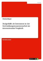 Budgethilfe Als Instrument In Der Entwicklungszusammenarbeit Im Internationalen