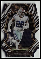 2022 Panini Select #130 DaRon Bland Zebra Prizm Die Cut