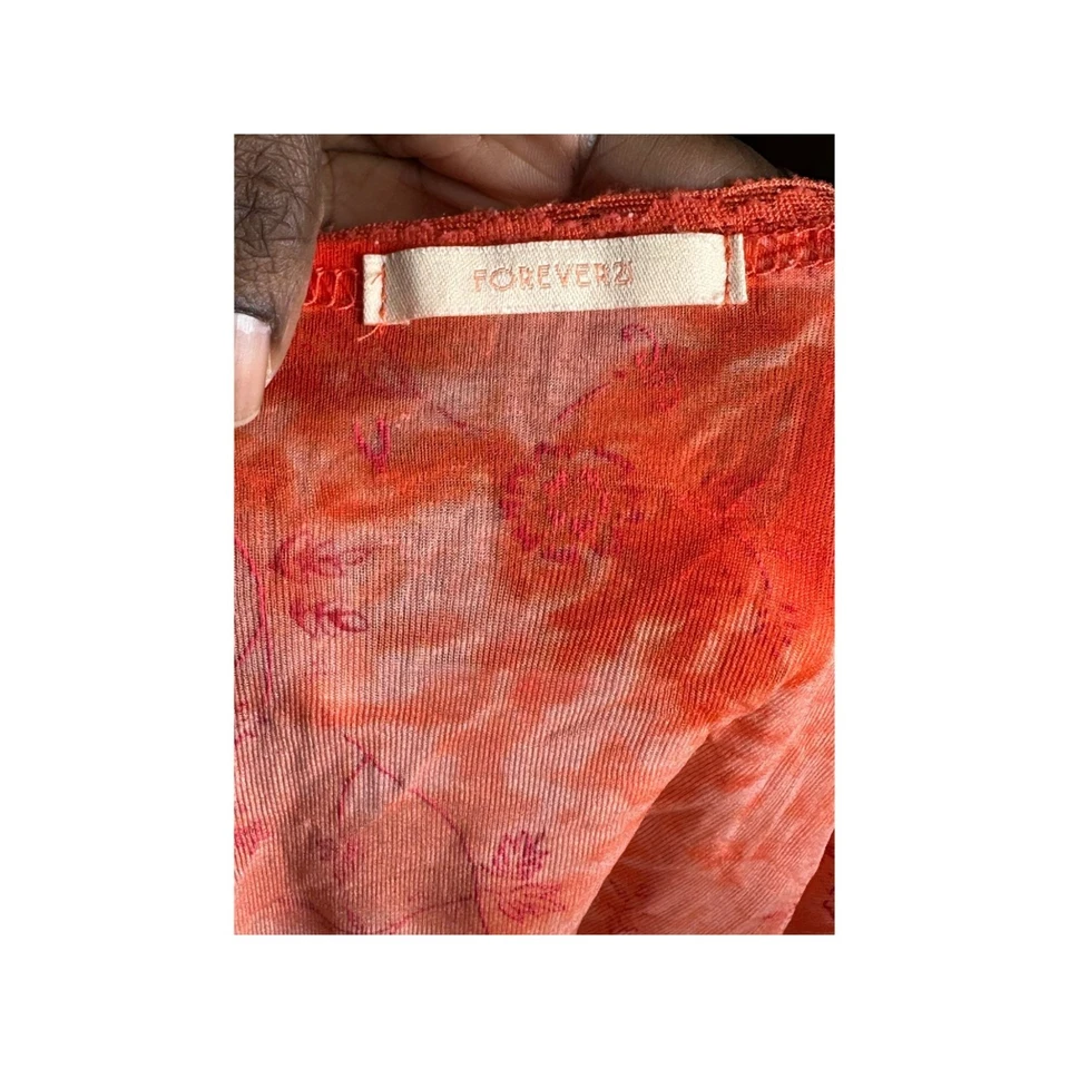 Blusa Babydoll Transparente Floral Y2K Vintage Forever 21 Romántica Cottagecore S Foto 3 de 4