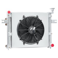4-Row Radiator+Shroud Fan For 2006-10 Jeep Grand Cherokee Commander 4.7 6.1L MT.