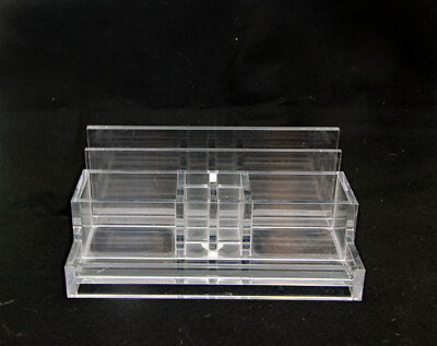 Guzzini Lucite Desk Organizer Designer Fabio Manlio Ciocca - Made in Italy 1970s