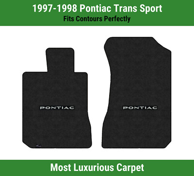 Lloyd Luxe Front Mats for '97-98 Pontiac Trans Sport w/Silver on Black Pontiac