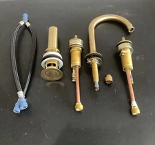 Signature Hardware Bathroom Faucet Brushed Gold LESS HANDLES SHWSCLZ807LHBG A2