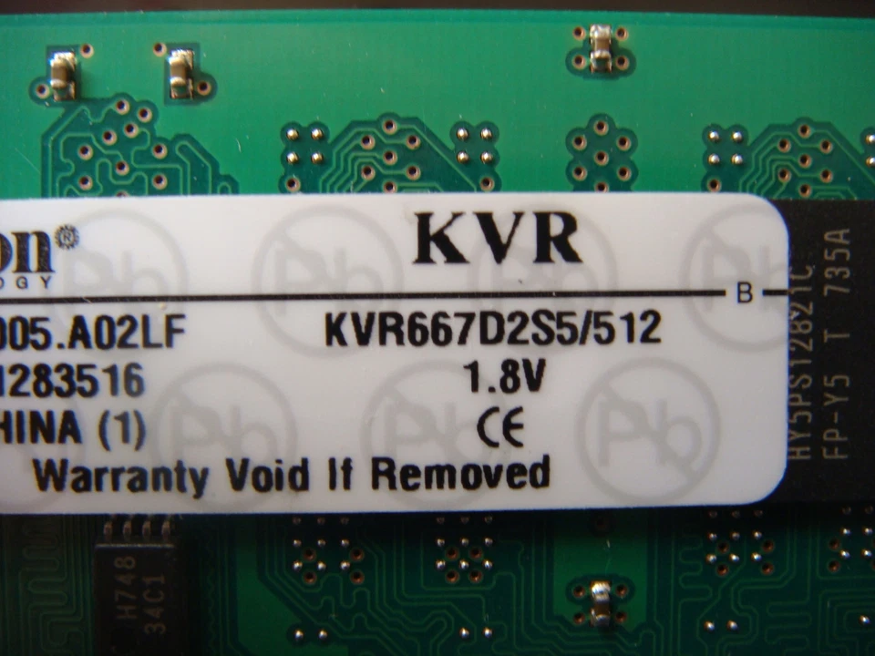 Kingston 512MB KVR667D2S5/512 200PIN SODIMM DDR2 PC2-5300 Ram/Memory  24001 *3W - Image 3 of 4