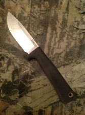 Busse SYKCO Scrapyard WS-621 Stone Washed W/ Black Res C Handle W/Leather Sheath