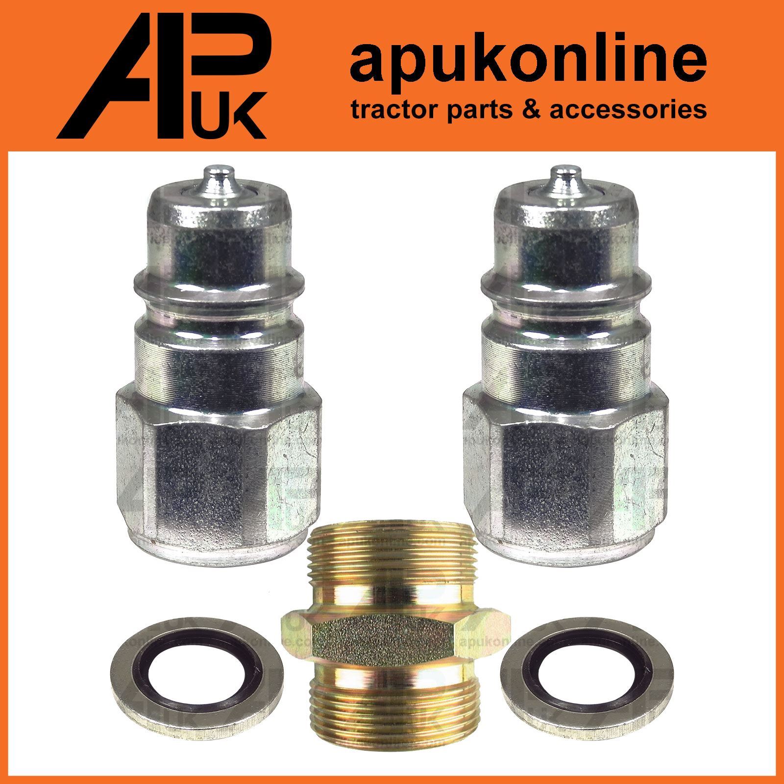 Hydraulic Adapter Quick Release Kit 1/4" BSP Male/Male for Ford Massey