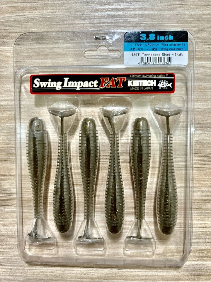 Ceitech Swing Impact Fat Paddle Tail Swimbaits, pesca de lubina, ¡Envío gratuito! Nuevo con etiquetas Foto 3 de 4