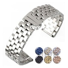 Polished Straight Curved End 10-24mm Bracelet Stainless Steel Watch Strap Band