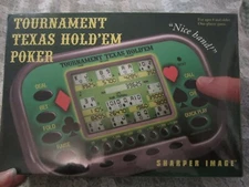 MIP New Sealed Sharper Image Tournament Texas Hold Em Poker Electronic Game