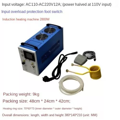High Frequency Induction Heater Induction Heating Machine Metal Smelting 2800W