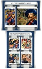STG914 Niger 2017 MNH 2 Sheets High CV Art Painting Post-Impressionism
