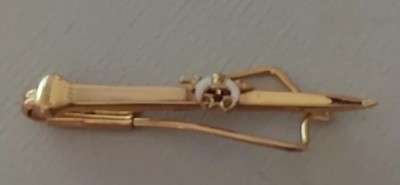 Vintage Shriner Masonic Sword Red Star Symbol On A Horse Nail Tie Clip RARE