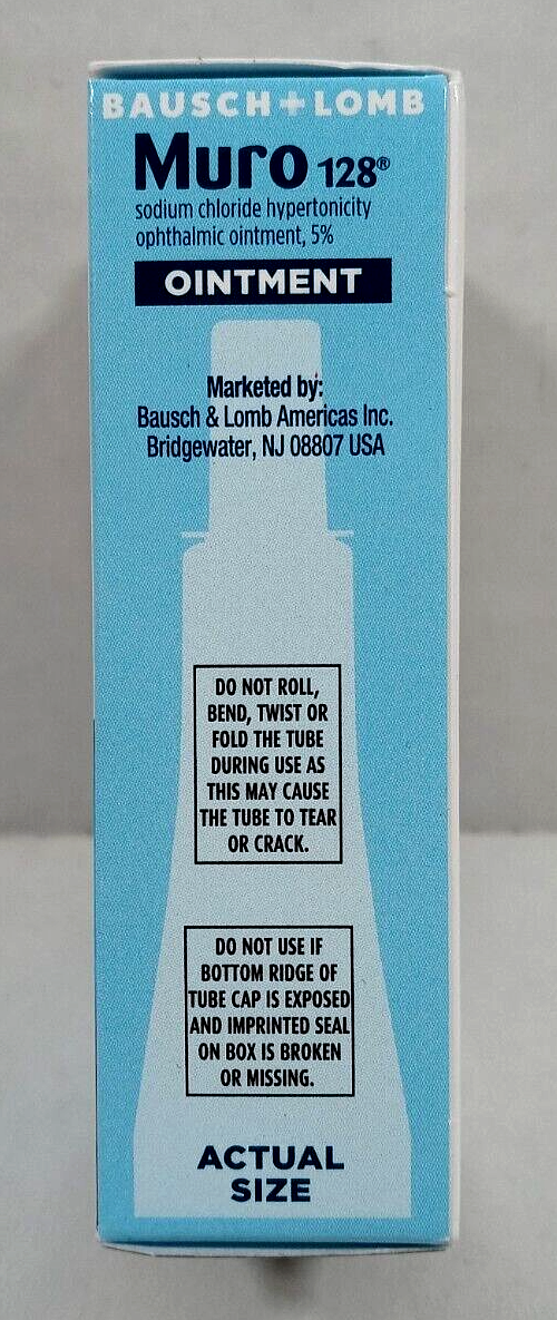 Bausch + Lomb Muro 128 Eye Drops 5 Ointment for Corneal Edema 15ml 02/