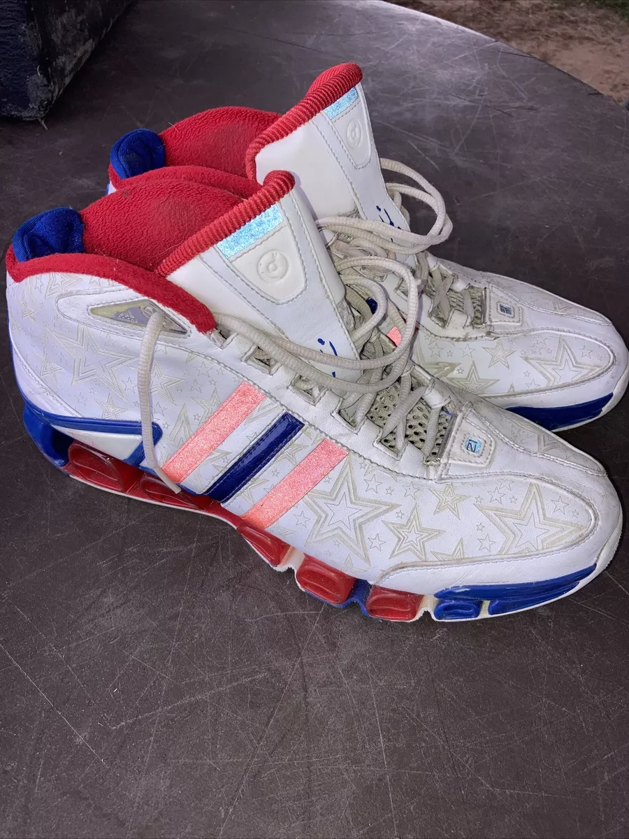 Adidas Kevin 2 Malik 2005 All star Basketball shoes 10.5 Red White Blue | eBay