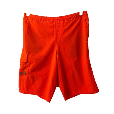 Boys XL Shorts Under Armour Orange Athletic Pockets Lightweight