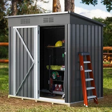 Large Metal Tool Sheds Heavy Duty Storage House w/Lockable Outdoor Storage Shed