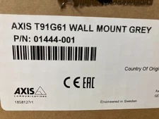 Axis Communications T91G61 Wall Mount 01444-001 Gray/Grey New in Sealed Box