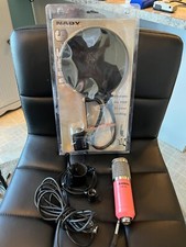 Aokeo Ak-80 Condenser Microphone , 6" Nady PopFilter,Basket Clip, Cord