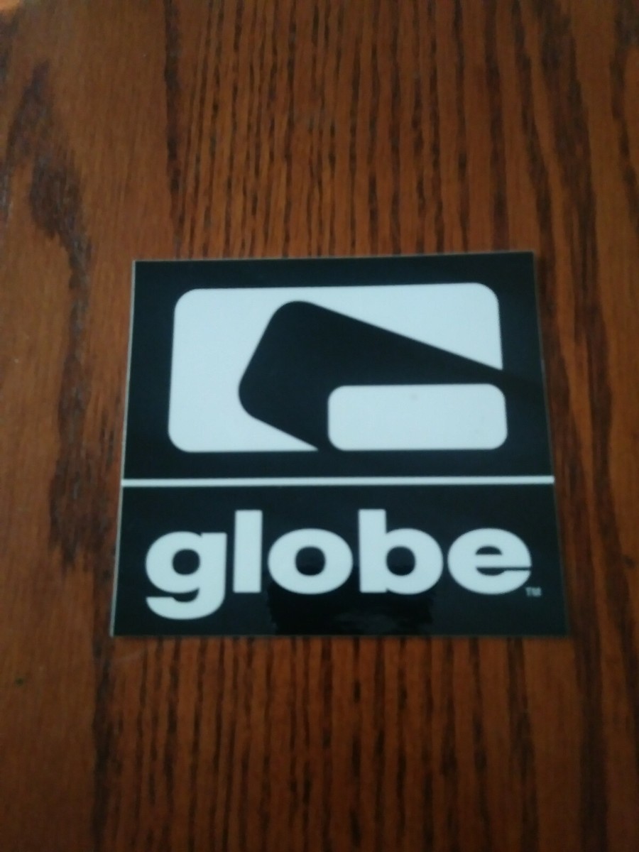 GLOBE SKATEBOARDING SHOES THE ICONIC GLOBE SWOOSH LOGO SQUARE SKATEBOARD  STICKER
