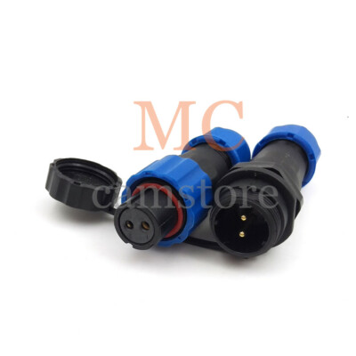 SD13 2pin Panel Mount Waterproof  Connector,Power Cable Connector Plug Socket