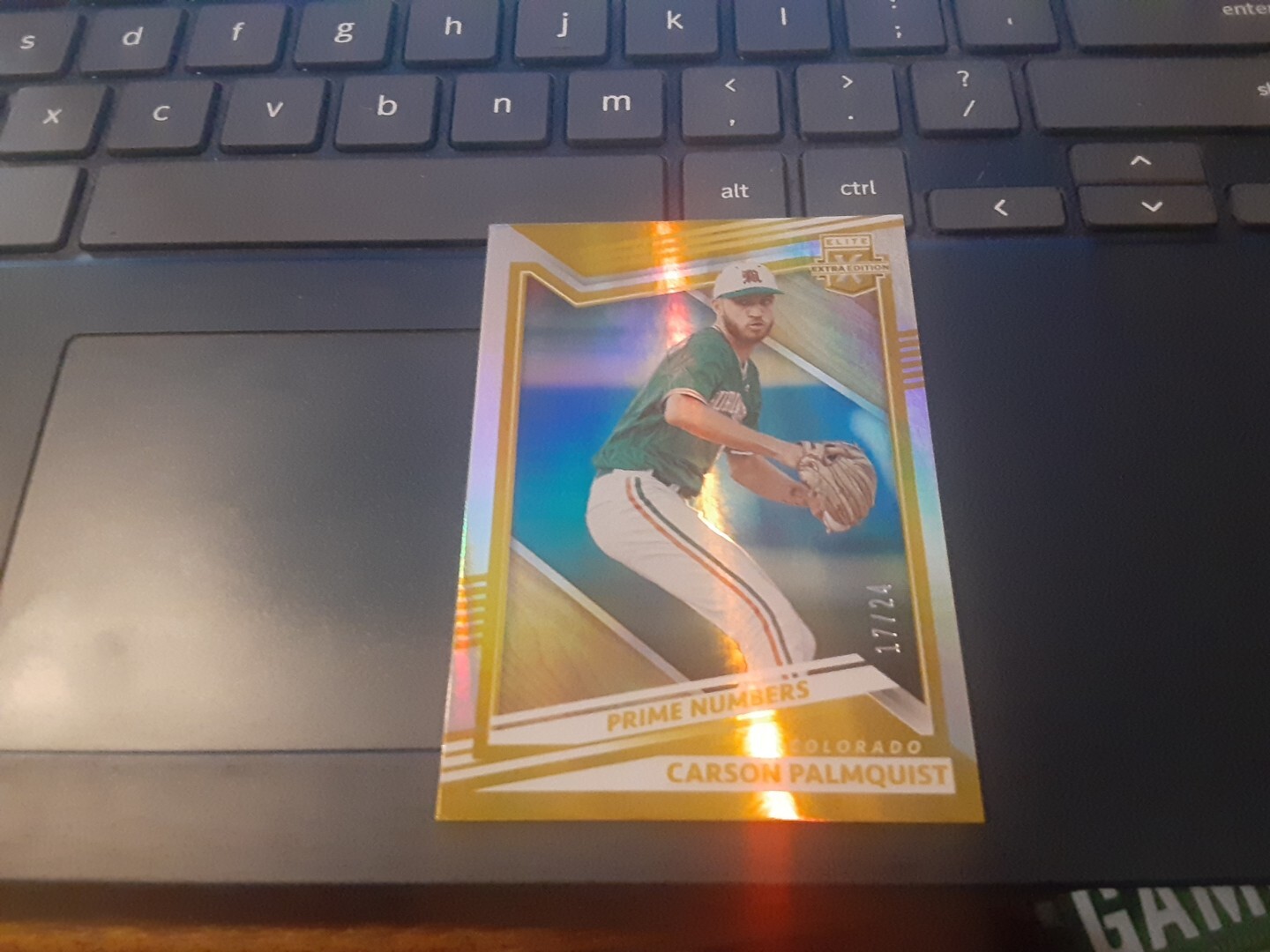 2022 Elite Extra Edition Prime Numbers Yellow #88 Carson Palmquist #/24