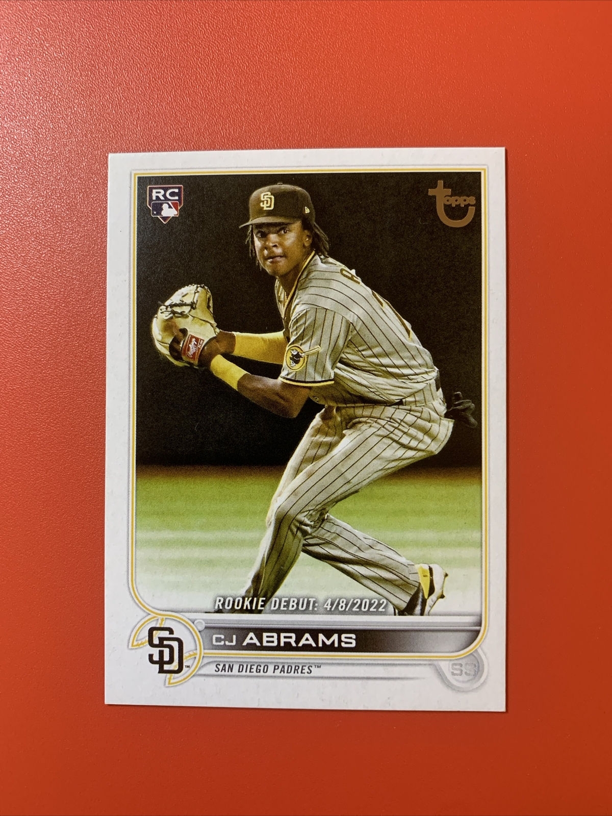 2022 Topps Update CJ Abrams RC Rookie Debut #US327 Vintage Stock Parallel 26/99