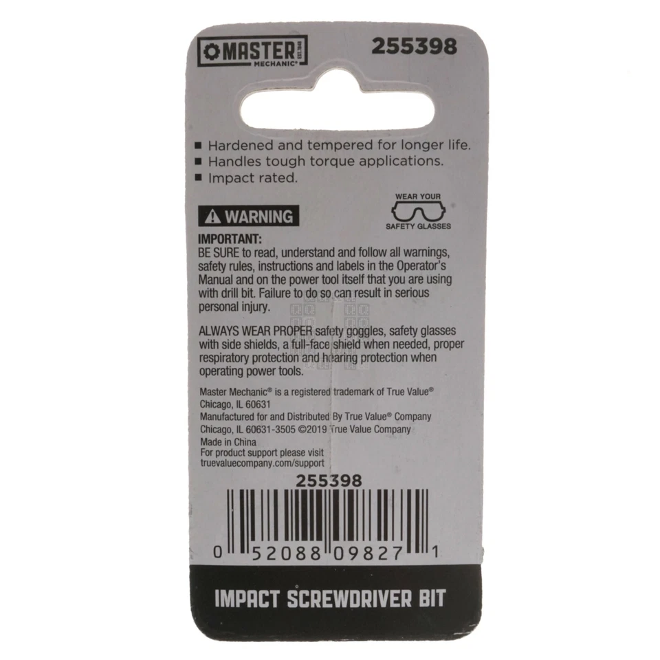 Master Mechanic 255398 1/4" Hex to 1/4" Square Socket Impact Adapter, 2-Pack - Image 2 of 4