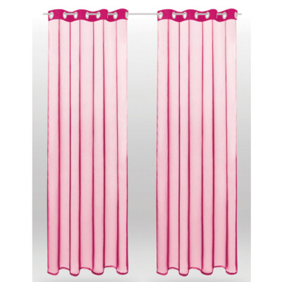 Ösenschal 2er Pack Transparent Voile Gardine Vorhang Dekoschal 140x245 cm Ösen