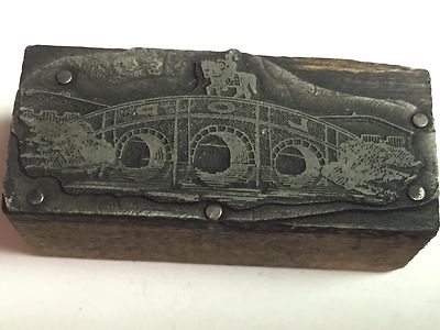 L.O.B. Arched Bridge Printer's Letterpress Type Block