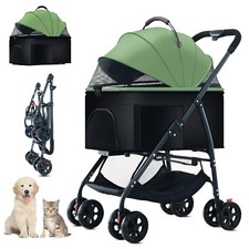 3-in-1 Pet Dog Stroller, Folding Lightweight Dog Stroller Cat Travel Stroller...