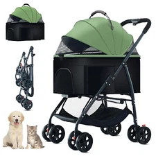 3-in-1 Pet Dog Stroller, Folding Lightweight Dog Stroller Cat Travel Stroller...