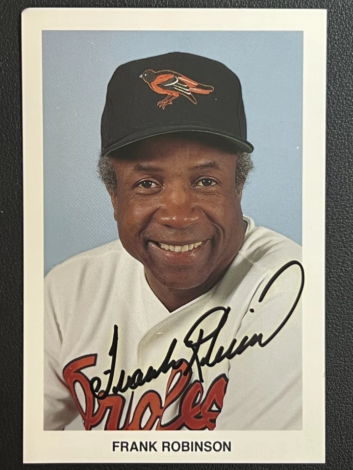 Frank Robinson Signed Post Card JSA w/COA! #20 MLB Baltimore Orioles HOF 1982! - Image 2 of 4