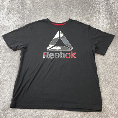 Reebok T-Shirt Men's 2XL XXL Short Sleeve Black Crew Neck