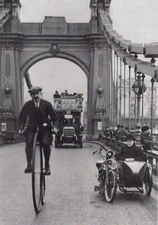 Hammersmith Bridge London 1910 4x6 Re-Print