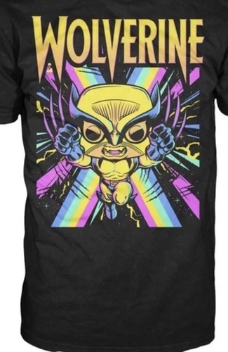 Funko POP! Tees Marvel X-Men Wolverine Black Light T-Shirt Size 2XL XXL NEW