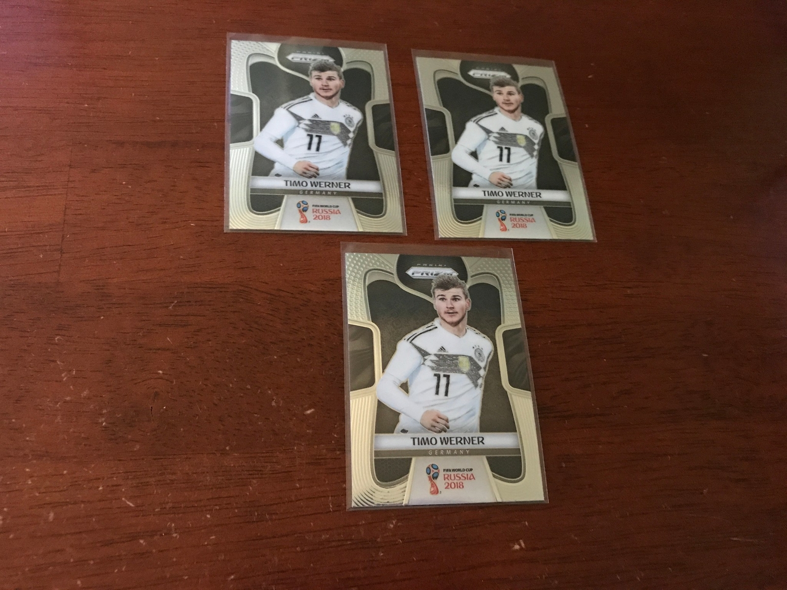 2018 Panini Prizm World Cup Soccer lot of 3 Timo Werner GERMANY RC Base Card #98