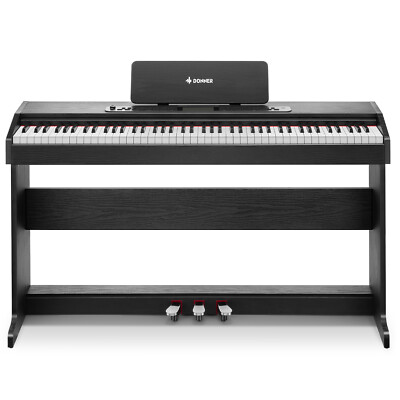 Donner DDP-95 Digitalpiano mit 88 gewichteten Tasten, Ständer und Dreifachpedal