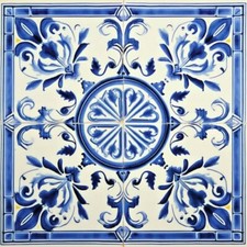 20x Portuguese Blue Peel and Stick Tiles Sticker Bathroom Kitchen Self Adhesive