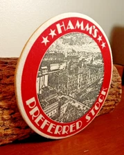 Hamm's Preferred Stock 4" Beer Coaster ... St. Paul Mn.