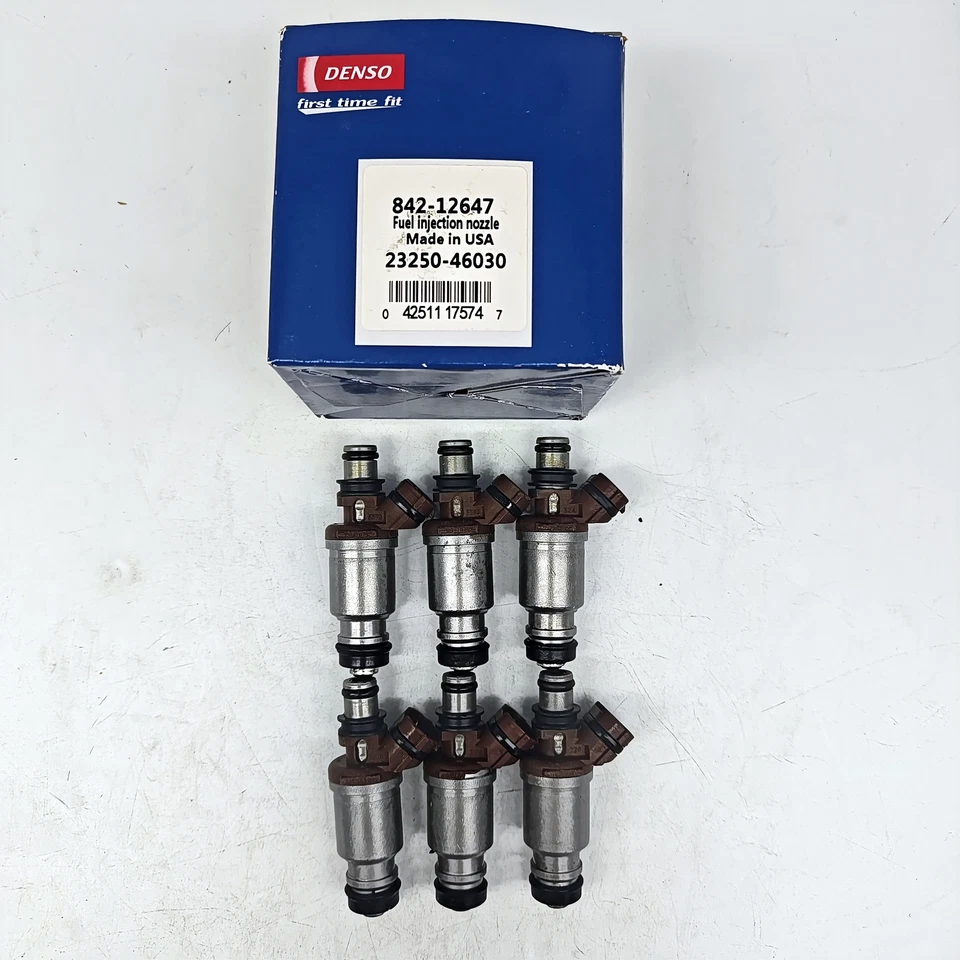 6Pcs Denso Fuel Injectors 23250-46030 For Lexus SC300 GS300 Toyota Supra 3.0L V6 Foto 2 de 4