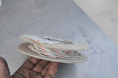  M16878/4BGE935 22Awg WHITE ORG GREEN  Wire 600V 19 Strand SILVER PLATED 50FT