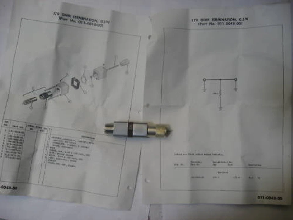Bouchon Tektronix 011-048 Term 170R 0.5W 1/2W + doc - Bouchon Coaxial PL259 - Photo 1/1