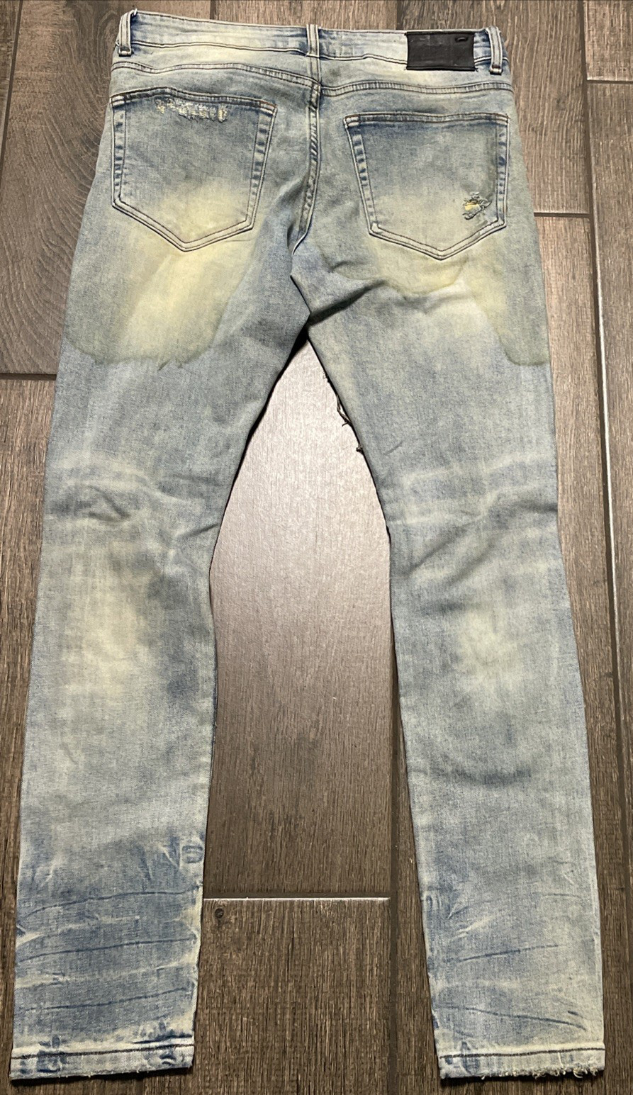 Vintage THRT Patchwork Distressed Denim Jeans Siz… - image 5