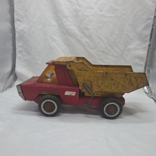 Vintage 1960  s Buddy L Dump Truck Red And Yellow for Parts/Restoration