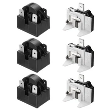 3 Set PTC Refrigerator Starter Relay 4.7 Ohm 3 Pin 1/2HP Overload Protector