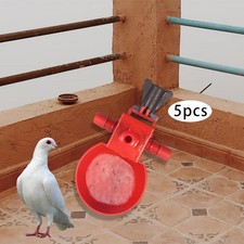5x Bebederos de Pollo Tazas Tazas Alimentador Plástico Regaderas Automáticas