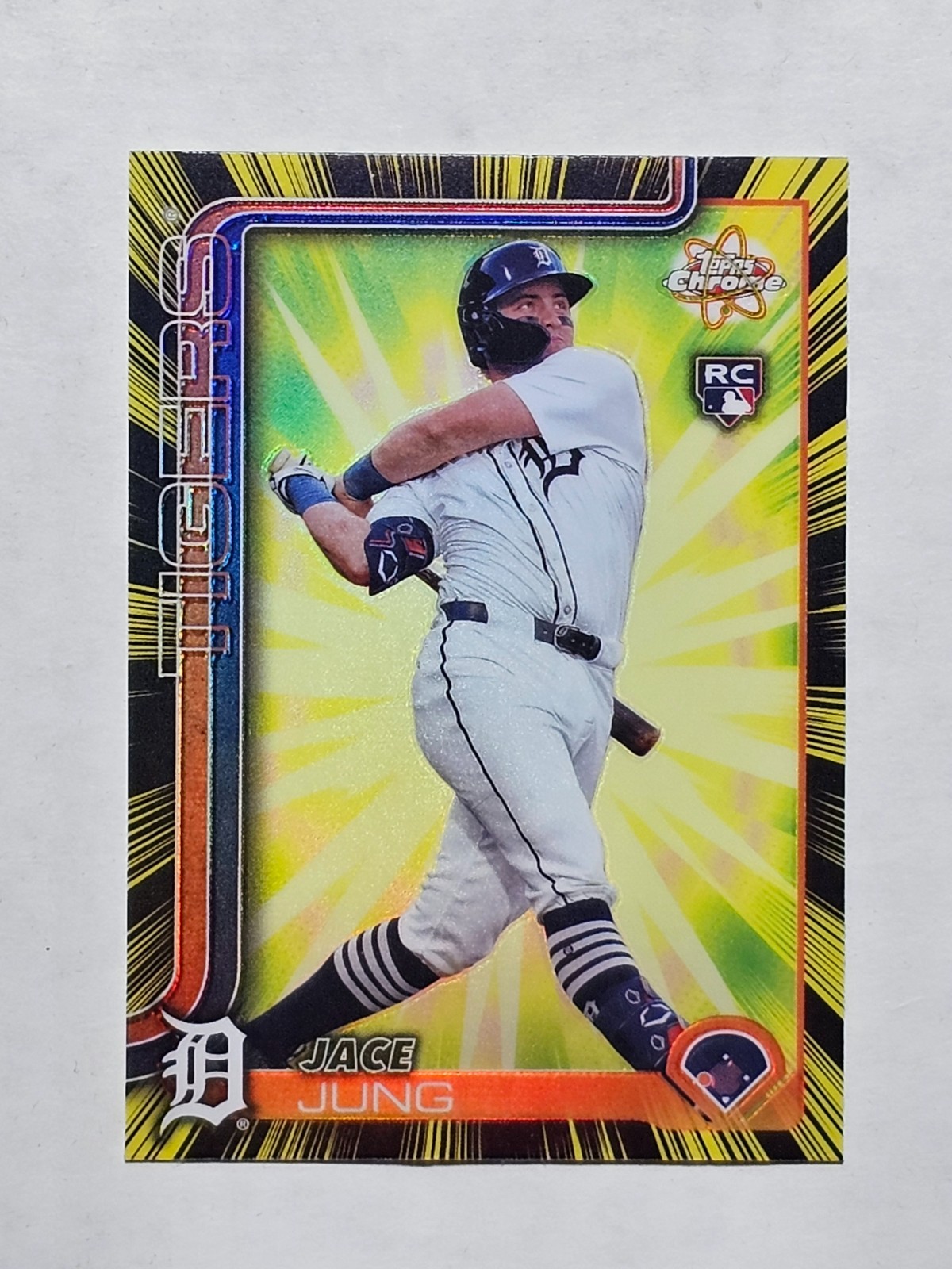 2025 Topps Chrome Jace Jung RC Radiating Rookies #RR-3 Tigers