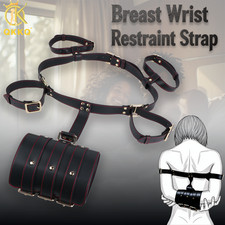 BDSM Breast Restraints Kit with Adjustable Cuffs and Wrist Straps for Couples