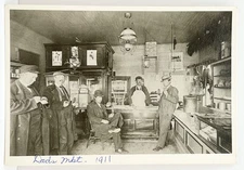 1910s Five Identified Men in General Store Hutchinson Kansas Vintage Photo